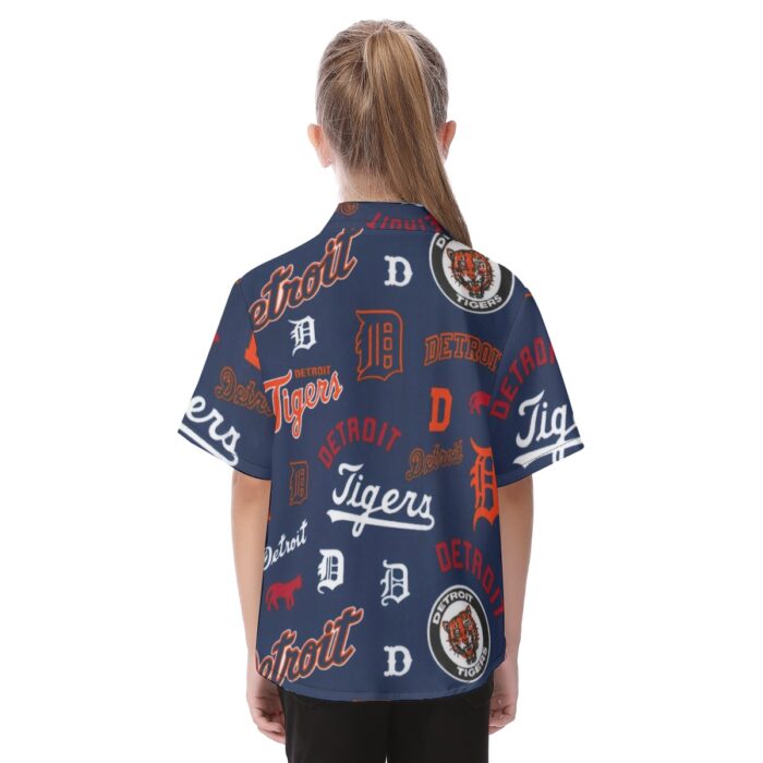 Detroit Tigers Kid's Hawaiian Vacation Shirt - Image 4