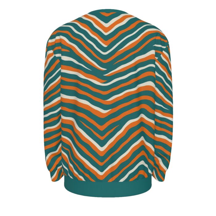 Miami Dolphins Zubaz All-Over Print Men's long Sleeve T-Shirt With Dropped Shoulders  | Interlock - Image 4