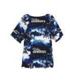 Dallas Cowboys Zubaz Women's Round Neck Raglan Sleeve T-shirt
