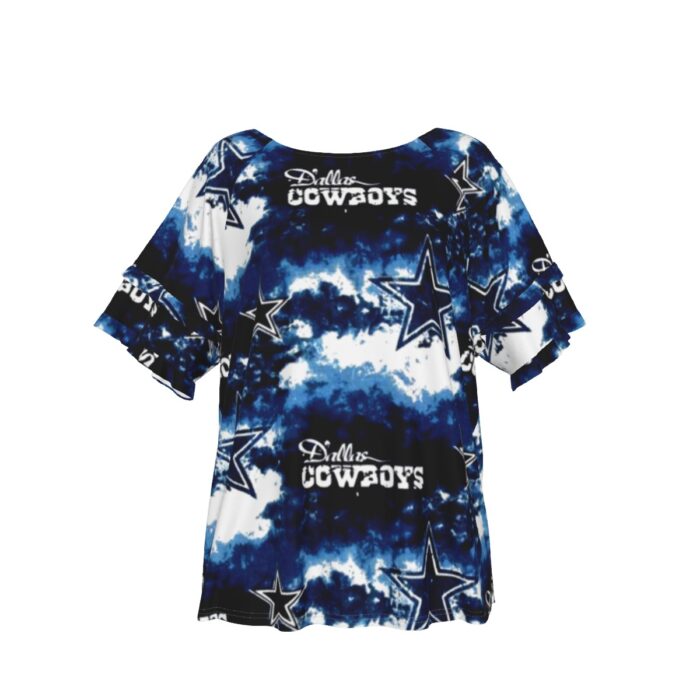Dallas Cowboys Zubaz Women's Round Neck Raglan Sleeve T-shirt - Image 1