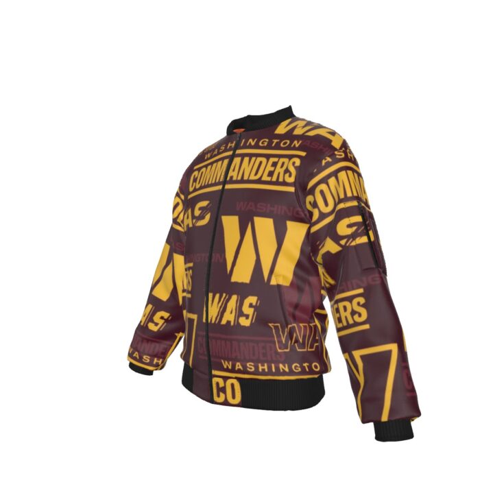 Washington Commanders  Bomber Jacket With Sleeve Pocket - Image 4