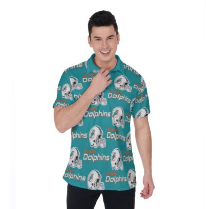 Miami Dolphins Zubaz All-Over Print Men's Polo Shirt