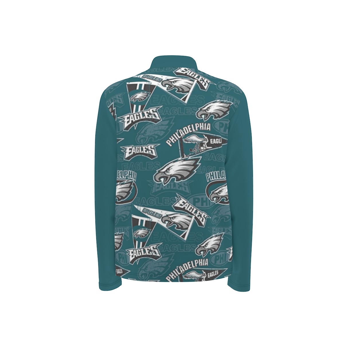 Philadelphia Eagles Zubaz All-Over Print Men's Half Zip Pullover - Image 4