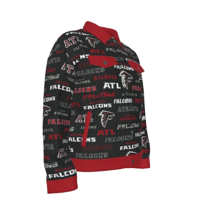 Atlanta Falcons - Unisex Lapel Jacket | 245GSM Cotton - Image 2