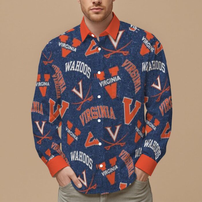 Virginia - Cavaliers Men's Slim Fit Long Sleeve Shirt - Image 1