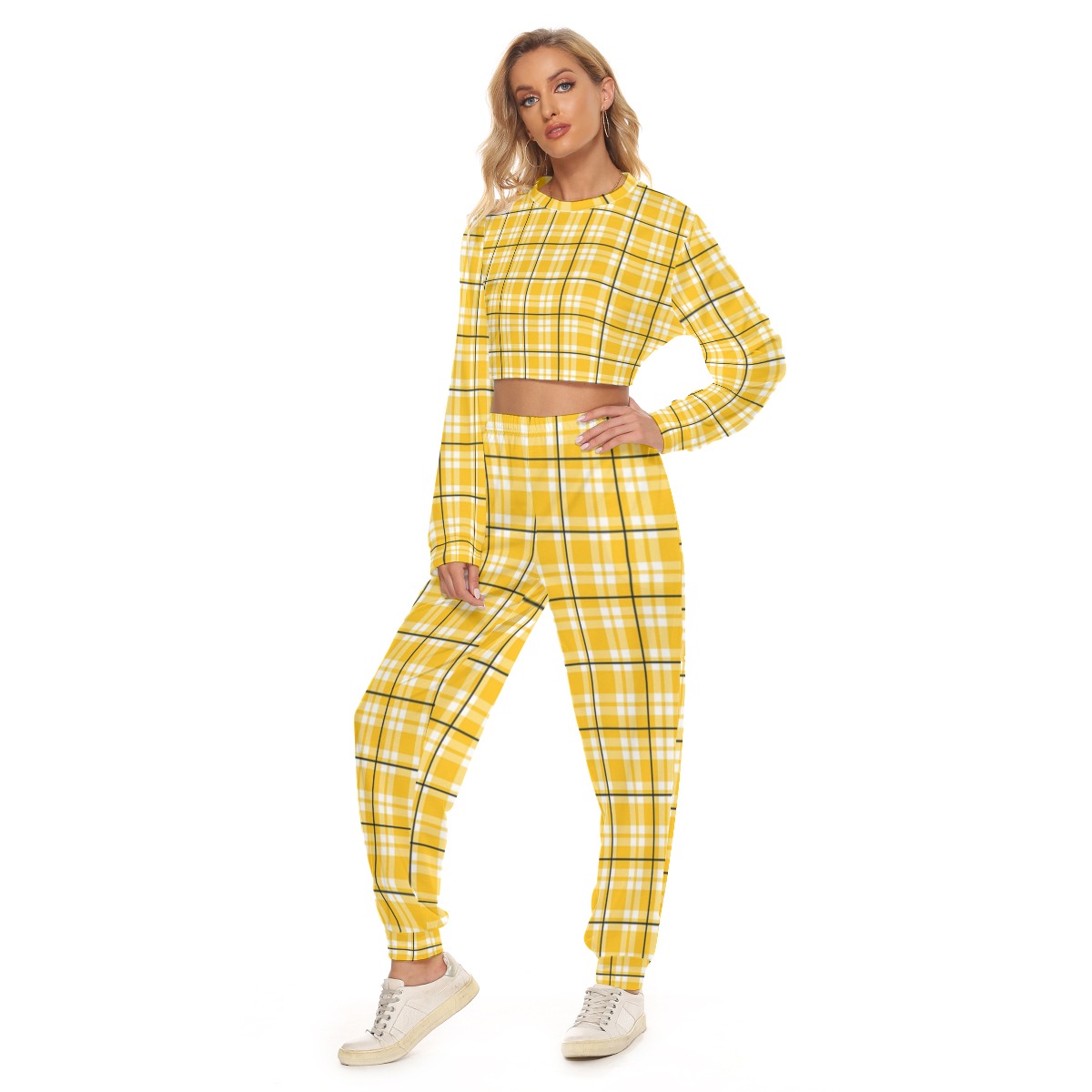 Pittsburgh Steelers All-Over Print Women's Crop Sweatshirt Suit