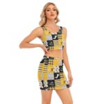 Pittsburgh Steelers All-Over Print Women's Camisole And Hip Skirt Suit