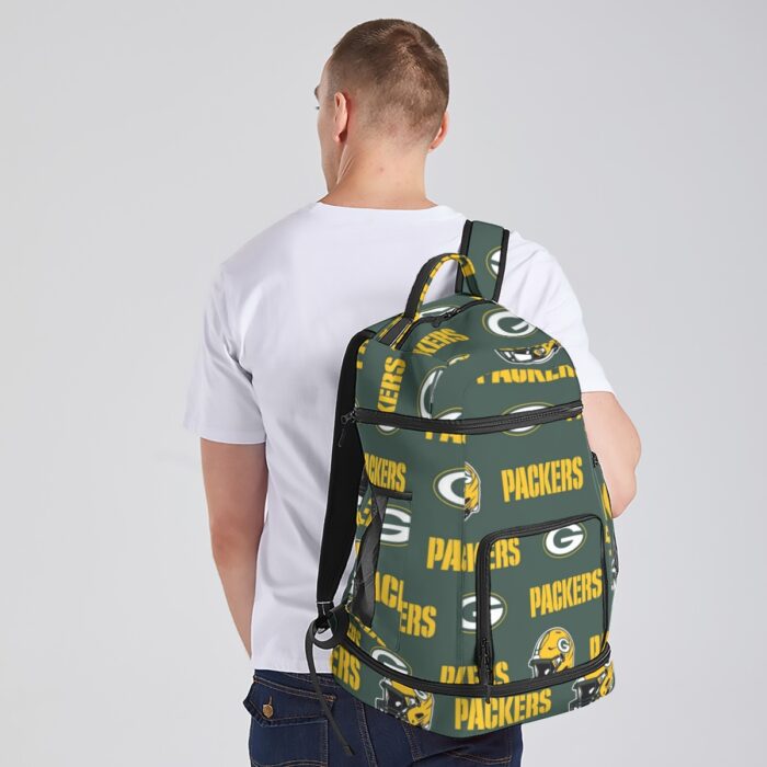Green Bay Packers All-Over Print Multifunctional Backpack - Image 2