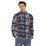 New England Patriots All-Over Print Men's Hoodie With Placket Double Zipper - Image 3