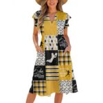 Pittsburgh Steelers All-Over Print Women's Midi Dress - Image 3
