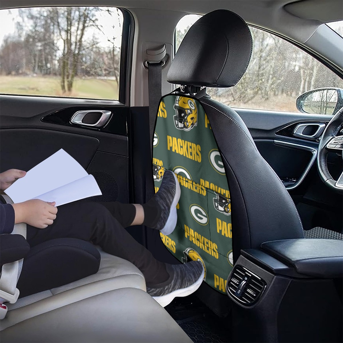 Green Bay Packers Car Seat Back Storage Bag - Image 5