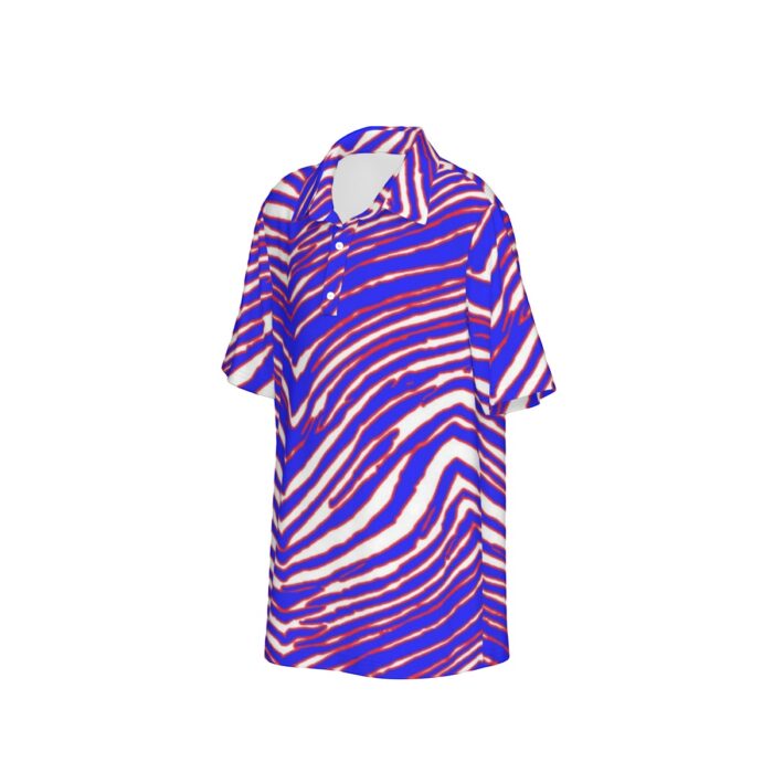 Buffalo Bills Zubaz All-Over Print Teenage Polo Collar Jersey |210GSM - Image 6
