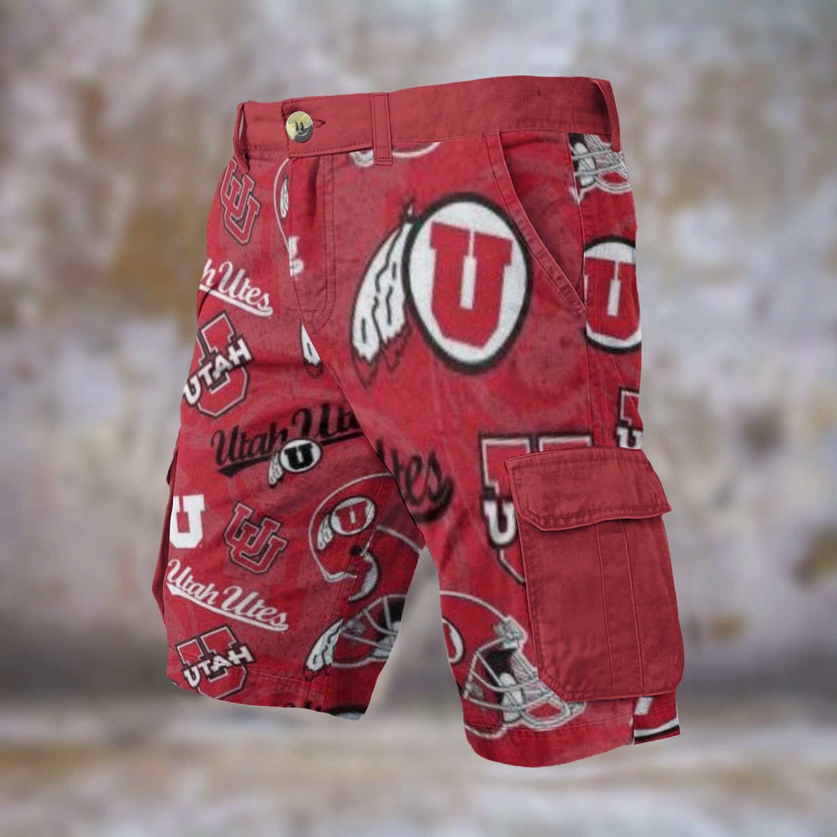 Red Utah - Utes Cargo Shorts - Image 2