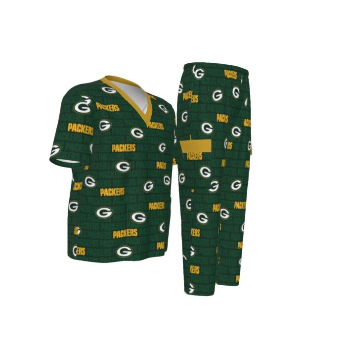 Green Bay Packers All-Over Print Unisex Scrub Set|Birdseye - Image 4