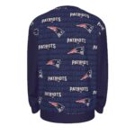 New England Patriots All-Over Print Men's long Sleeve T-Shirt With Dropped Shoulders  | Interlock - Image 2