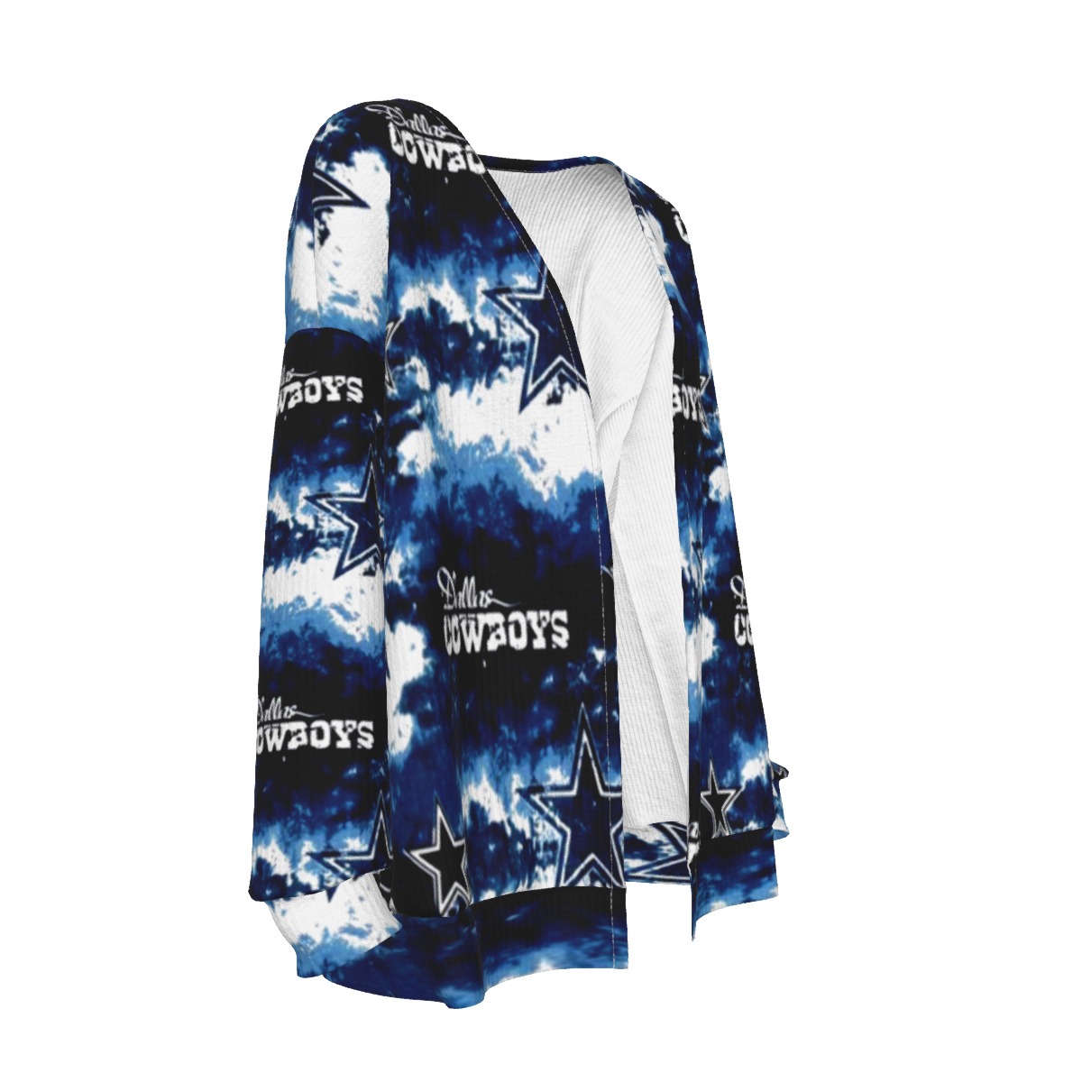 Dallas Cowboys Zubaz All-Over Print Women's Imitation Knitted Cardigan - Image 3