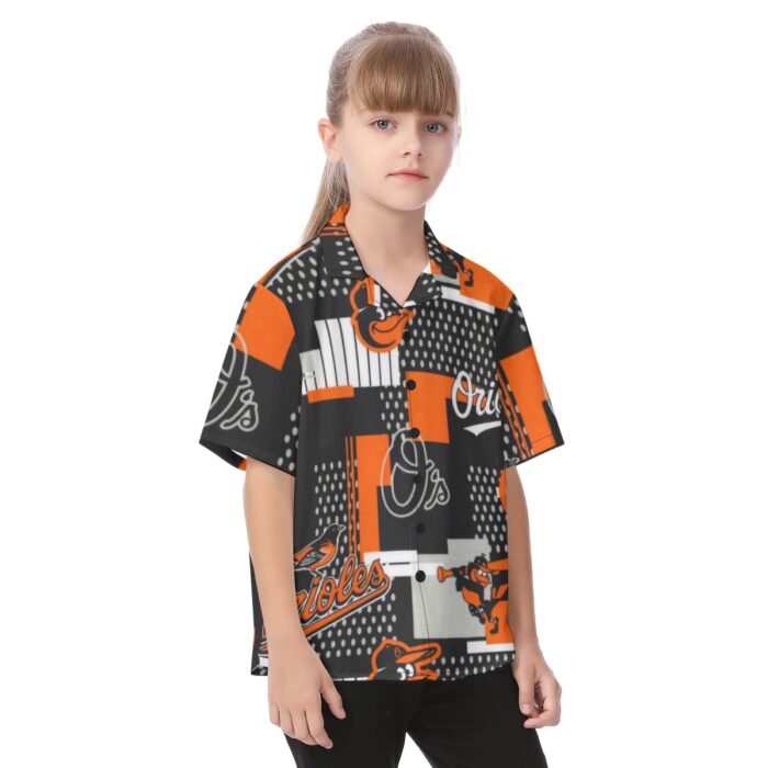 Baltimore Orioles Kid's Hawaiian Vacation Shirt - Image 2