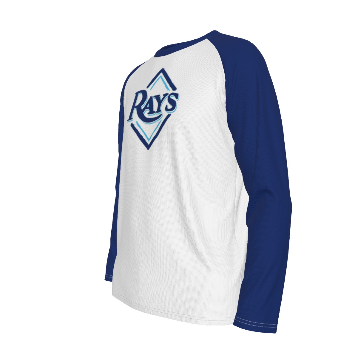 Tampa Bay Rays Men's Long Sleeve T-shirt With Raglan Sleeve - Image 4
