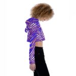 Buffalo Bills Zubaz All-Over Print Women's Crop Top Hoodie - Image 4