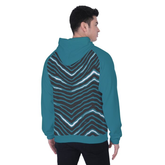 Philadelphia Eagles Zubaz All-Over Print Men's Heavy Fleece Raglan Hoodie - Image 4