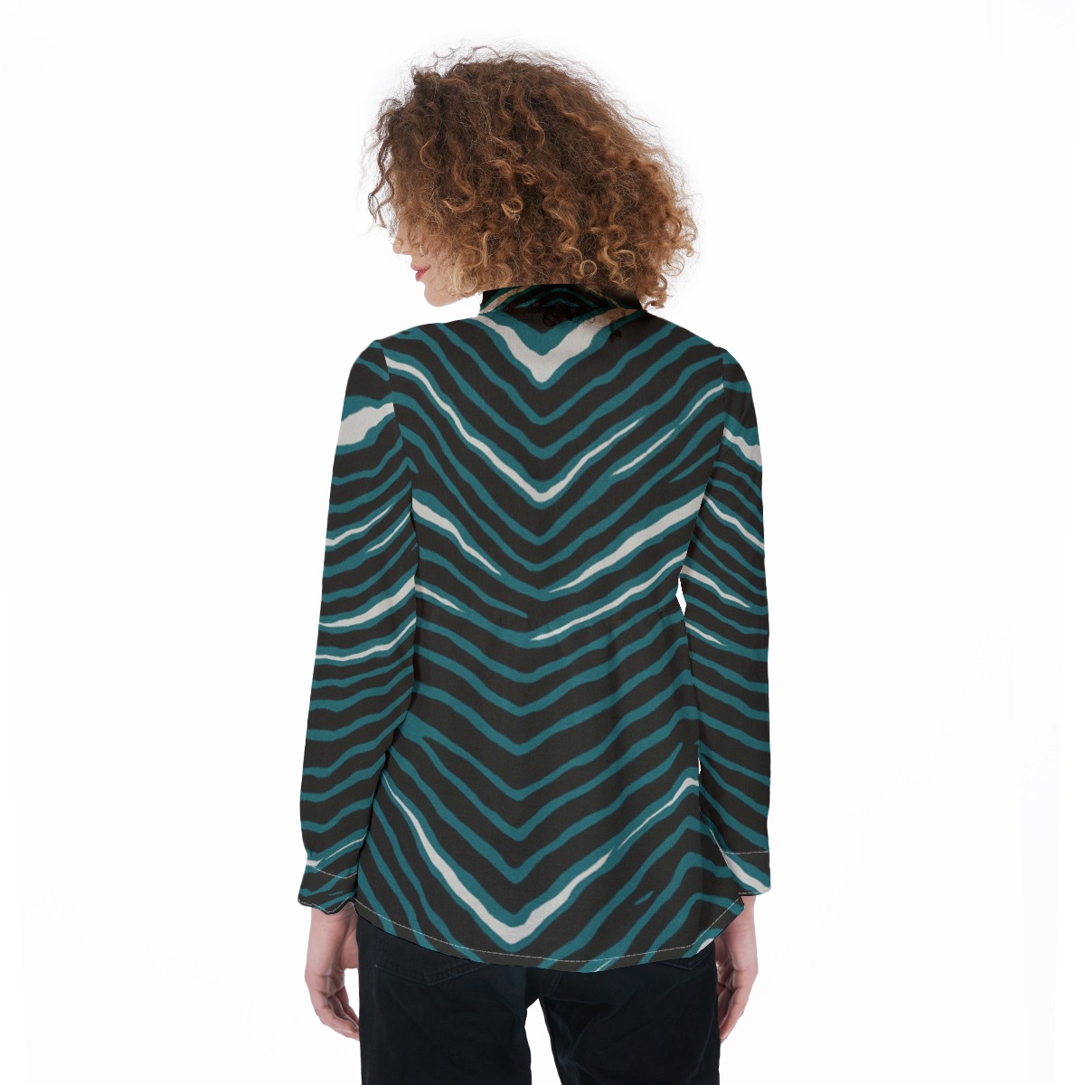 Philadelphia Eagles Zubaz All-Over Print Women's Elastic-Back Shirt - Image 4