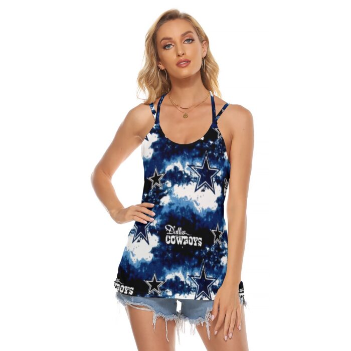 Dallas Cowboys Zubaz All-Over Print Women's Halter Top With Backless - Image 3