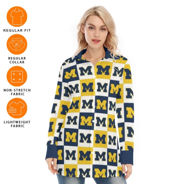 University of Michigan - Wolverines Women's Long Shirt - Image 6