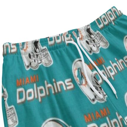 Miami Dolphins Zubaz All-Over Print Unisex Knitted Fleece Wide Leg Pants