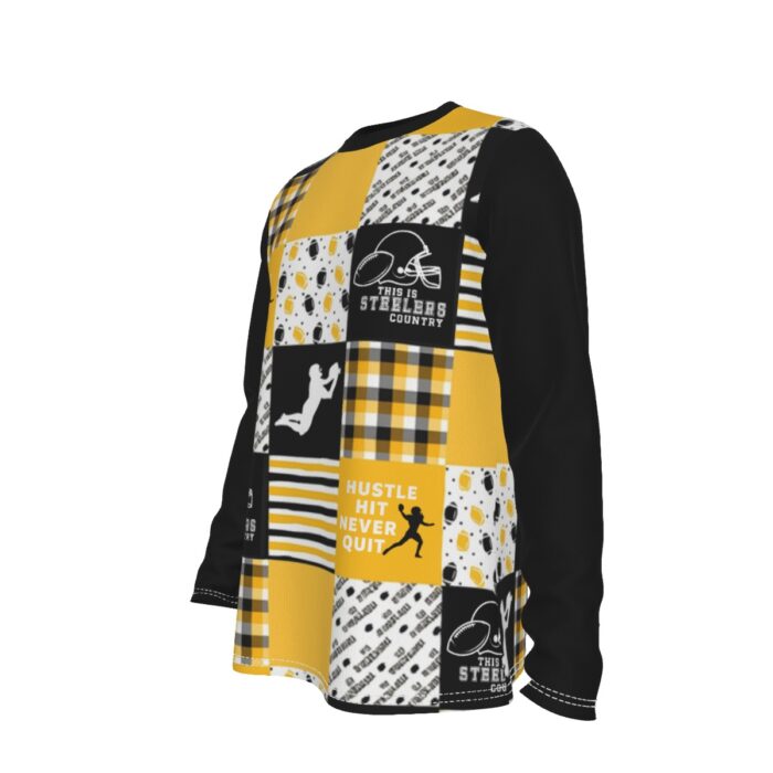 Pittsburgh Steelers All-Over Print Men's Long Sleeve T-Shirt - Image 1
