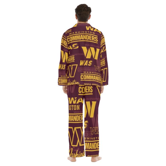 Washington Commanders  Men's Lapel Pajama Set - Image 4