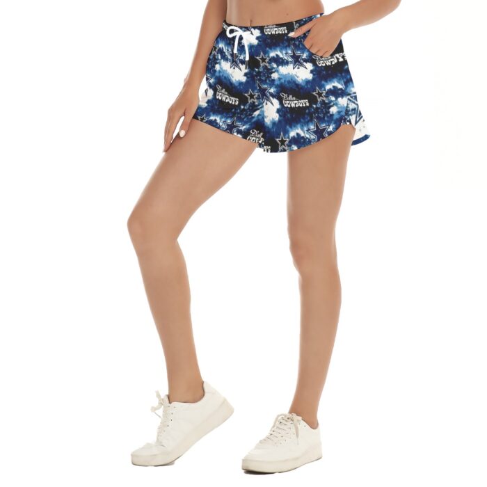 Dallas Cowboys Zubaz All-Over Print Women's Beach Shorts - Image 3