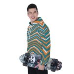Miami Dolphins Zubaz All-Over Print Men's Heavy Fleece Raglan Hoodie