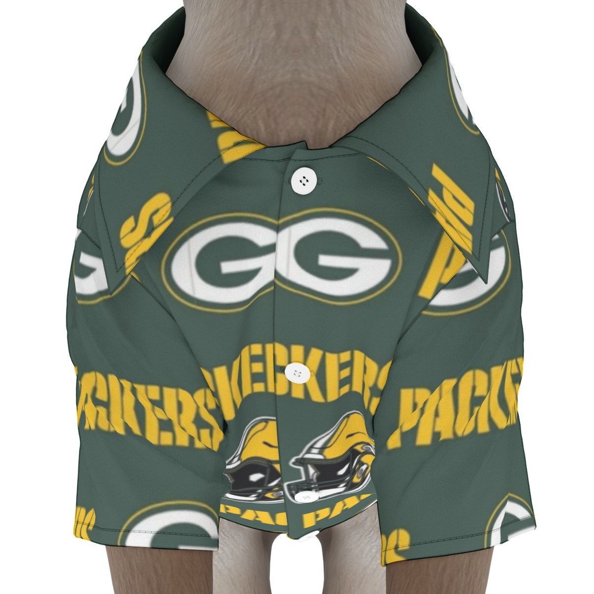 Green Bay Packers All-Over Print Pet‘s Hawaiian Shirt - Image 3