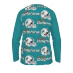 Miami Dolphins Zubaz All-Over Print Men's Long Sleeve T-shirt With Raglan Sleeve - Image 4