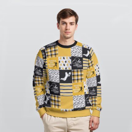 Pittsburgh Steelers Zubaz All-Over Print Men's Heavy Fleece Sweatshirt
