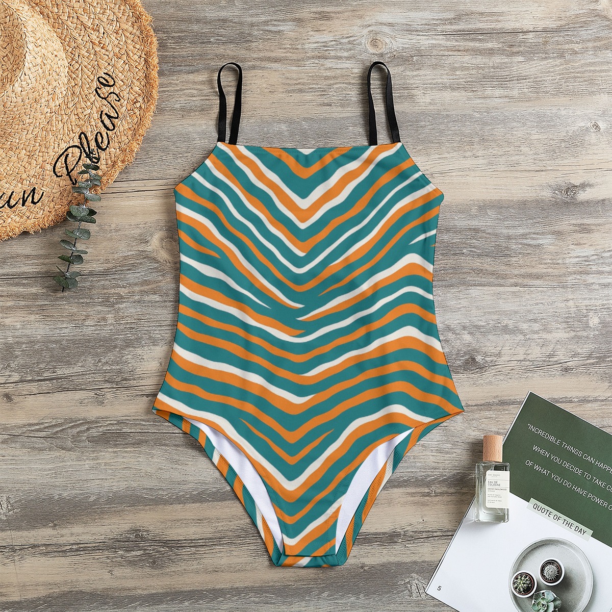 Miami Dolphins Zubaz All-Over Print Women's Halter Strap Swimsuit