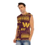 Washington Commanders Men’s Sleeveless Pullover Hoodie - Image 3