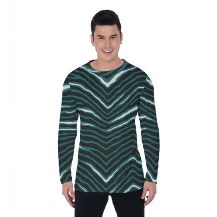 Philadelphia Eagles Zubaz All-Over Print Long Sleeve T-Shirt