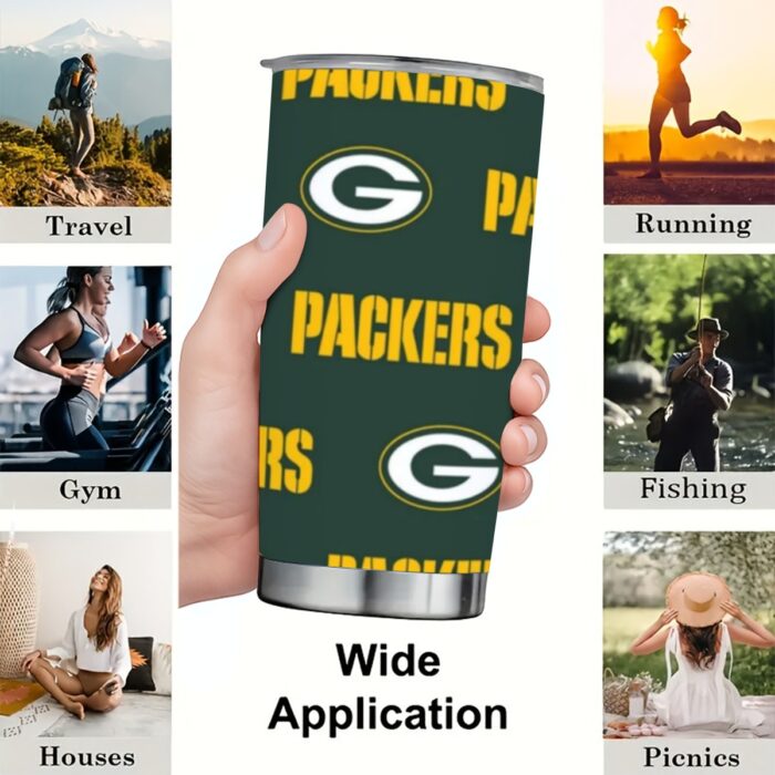 Green Bay Packers Custom 20OZ Tumbler With Sliding Lid For The USA - Image 3