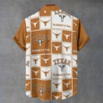 Texas at Austin - Longhorns Men's Stand Collar Shirt|110GSM Imitation Flax - Image 2