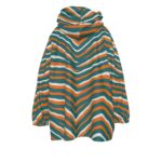 Miami Dolphins Zubaz All-Over Print Kid's Sherpa Fleece Hoodie Blanket