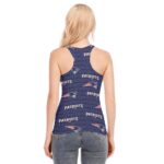 New England Patriots Zubaz All-Over Print Women's Racer Vest | 190GSM Cotton - Image 4