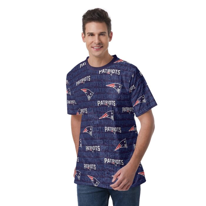 New England Patriots All-Over Print Men's T-Shirt | Velvet - Image 3
