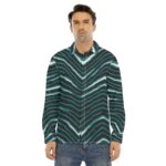 Philadelphia Eagles Zubaz All-Over Print Men's Lapel Collar Shirt With Concealed Placket