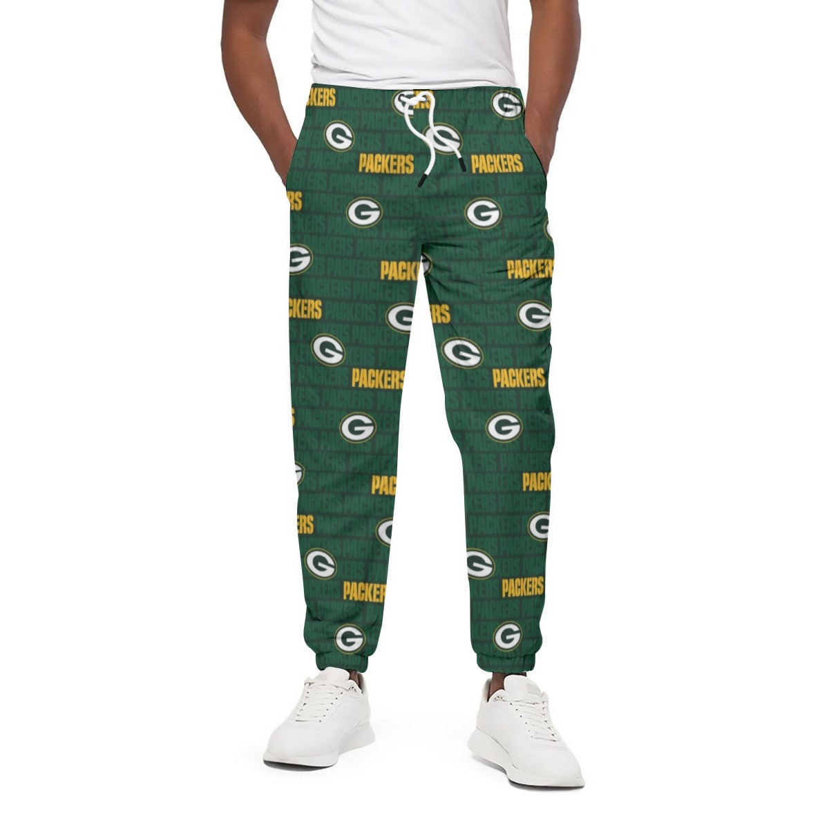 Green Bay Packers All-Over Print Unisex Pants | 310GSM Cotton