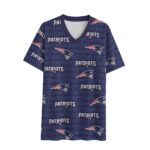 New England Patriots Zubaz Eco-friendly All-over Print Unisex V-neck T-Shirt - Image 4