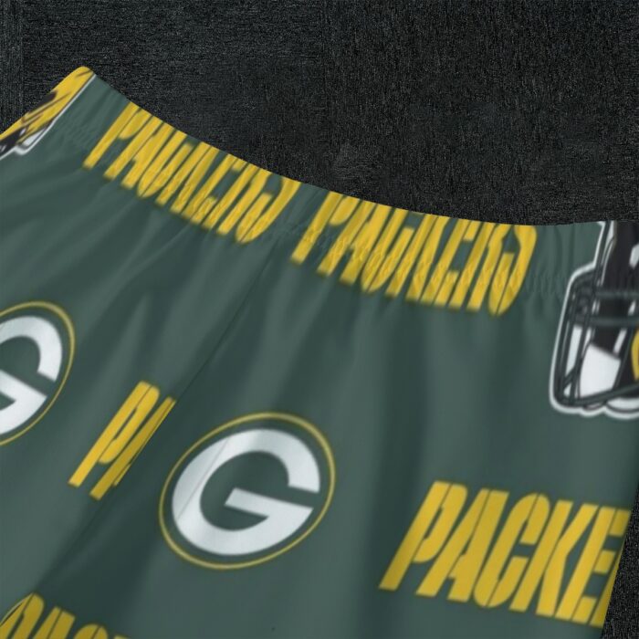 Green Bay Packers All-Over Print Kid's Sleep Pajamas - Image 3