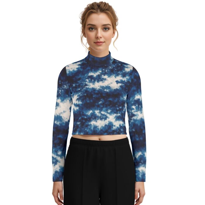 Dallas Cowboys Zubaz Eco-Friendly All-Over Print Women's Turtleneck T-shirt With Long Sleeve - Image 6