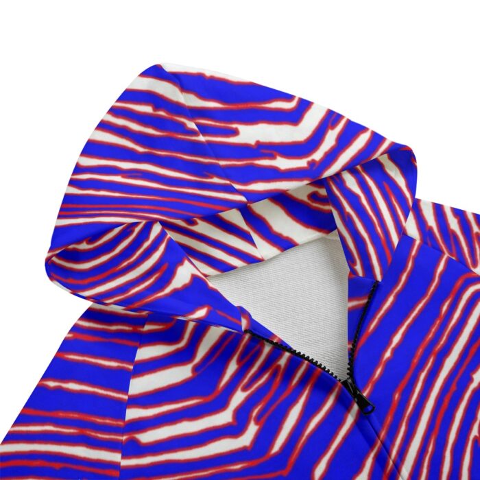 Buffalo Bills Zubaz All-Over Print Kid's Zip Up Raglan Sleeve Hoodie | 310GSM Cotton - Image 3