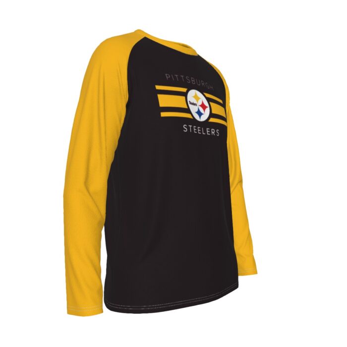 Pittsburgh Steelers All-Over Print Men's Long Sleeve T-shirt With Raglan Sleeve - Image 2